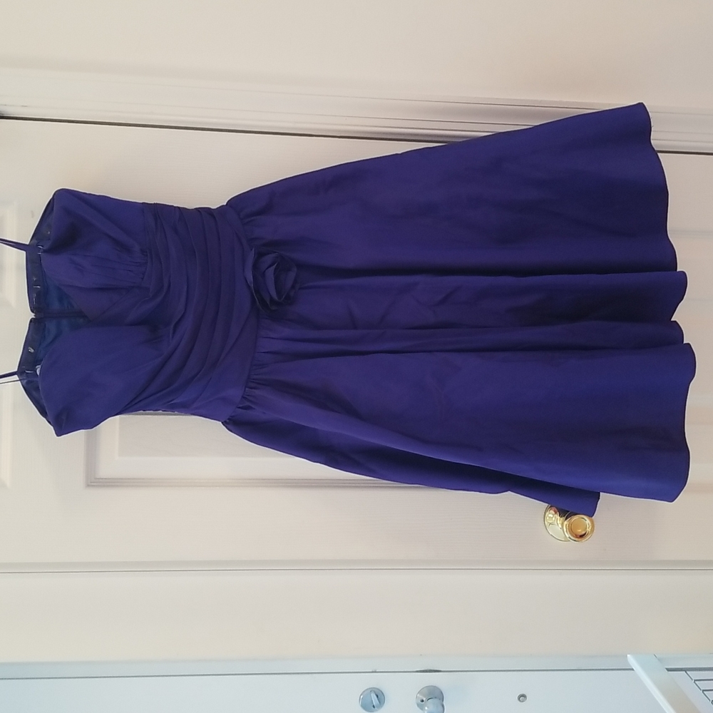 JS COLLECTIONS ROYAL BLUE STRAPLESS COCKTAIL DRESS